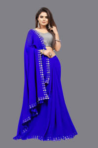 Vivan Fab Embellished Banarasi Chiffon, Georgette Saree