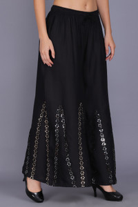DCR Regular Fit Women Black Trousers