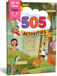 Nurture 505 Activities Book For Kids | English Activity Workbook With Various Fun Activities Like Art And Craft, GK, Puzzles, Crafts, Brain Teasers, Crosswords, Join The Dots, Drawing And Coloring
