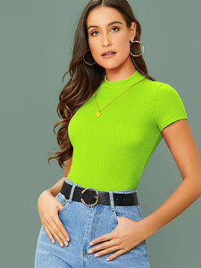 Nalax Designs Casual Solid Women Green Top