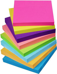 ZIARO Super Sticky Note 3 X 3-Inches,Pack of 5 Pads, Multi Color 400 Sheets Sticky Note, 5 Colors