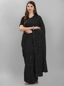ROYAL WAVESS Embroidered Bollywood Georgette Saree