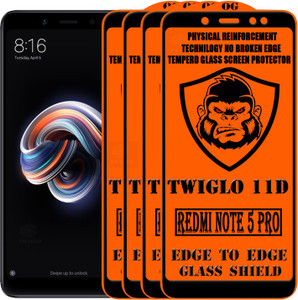 TWIGLO Edge To Edge Tempered Glass for Mi Redmi Note 5 Pro