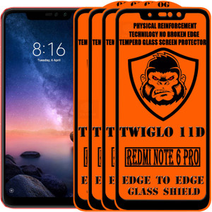TWIGLO Edge To Edge Tempered Glass for Mi Redmi Note 6 Pro