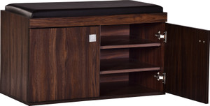 DeckUp Turrano 2-Door Walnut Engineered Wood Shoe Rack