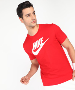 NIKE Printed Men Crew Neck Red T-Shirt Buy NIKE Printed Men Crew