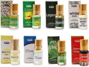 Hasi Combo pack roll- on perfume | 8 fragrances | long lasting | MADE IN INDIA Floral Attar