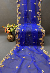 MVFASHIONHUB Net Embroidered Women Dupatta