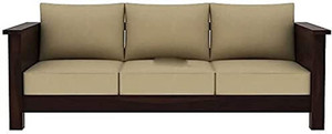 Divine Arts Sheesham Wood 3 Seater Sofa Set for Living Room Furniture Fabric 3 Seater  Sofa