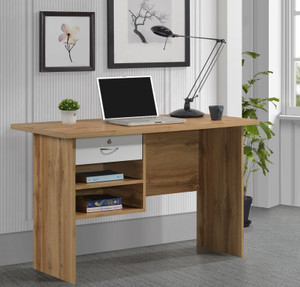 DeckUp Giona Wotan Oak & White Engineered Wood Office Table