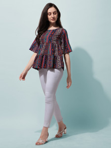Oomph! Casual Printed Women Multicolor Top