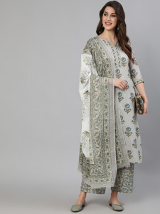 Nayo Floral Print Kurta, Palazzo & Dupatta Set