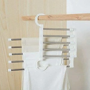 FLIPXEN 5 In 1 ABS Foldable Hangers For Clothes Hanging, Closet Organizer, Handbag Organizer, Regular Organizer