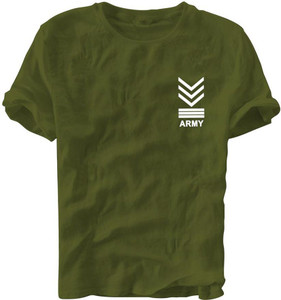 TeeWink Printed Men Round Neck Dark Green T-Shirt