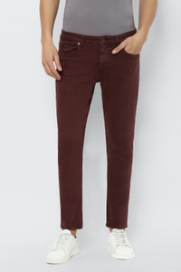 LOUIS PHILIPPE Slim Men Maroon Jeans