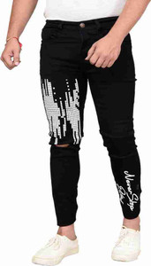 Star4well Slim Men Black Jeans