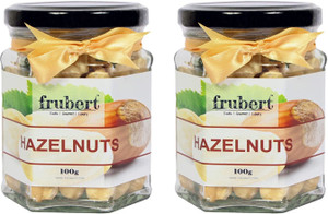 frubert Hazelnut Roasted, Natural and Ideal for Healthy Snacking -200 Grams-Pack Of 2 Hazelnuts