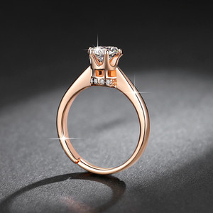 MYKI Super Solitaire Zircon Gold Plated Ring for Women & Girls Stainless Steel Swarovski Crystal Gold Plated Ring