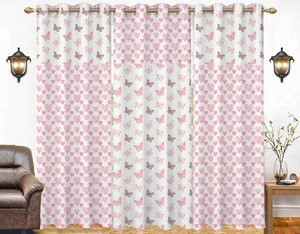 Cotonex 152 cm (5 ft) Cotton Semi Transparent Window Curtain (Pack Of 3)