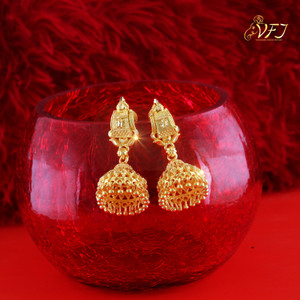 VIGHNAHARTA Traditional wear Gold Plated Screw back for Women&Girls Alloy Jhumki Earring