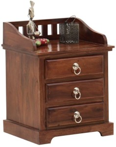 NK Furniture Solid Sheesham Wood Bedside Table for Bedroom with Drawer Storage Solid Wood Bedside Table