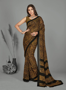 Anand Sarees Animal Print Daily Wear Georgette Saree