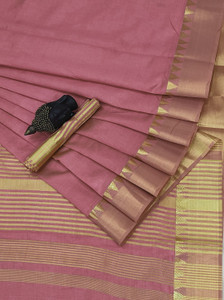 PRIYESHA TEXTILES Temple Border Assam Silk Cotton Blend Saree