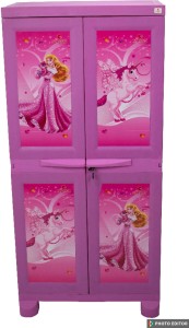 Classic Furniture Liberty 4ft- Barbie Unicorn theme Wardrobe|Closet| Storage Unit in Pink Plastic 2 Door Wardrobe