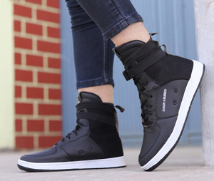 Zixer High Top Ankle Sneaker Shoes For Boys | Riding Trekking Cut Stylish Army Long High Tops For Men