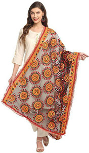 Vitrag Fashion Net Embroidered Women Dupatta