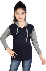 AD & AV Girls Solid Viscose Rayon Regular T Shirt