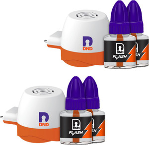 DND Flash Mosquito Repellent Refill |3X Turbo Power|Combo 4 Refills & 2 Machine | Mosquito Vaporiser