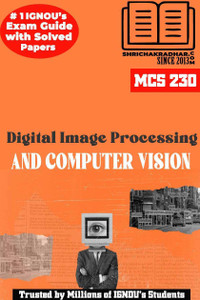 IGNOU MCS 230 Help Book Digital Image Processing And Computer Vision ...