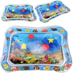 Pulsbery Inflatable Tummy Time Leakproof, Fun Activity Water Play Mat for Baby