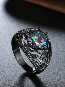 Kairangi Women A5 Grade Crystal Ring Night Queen 18K Platinum Plated Crystal Ring Crystal Crystal Platinum Plated Ring