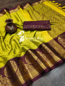 AVANTIKA FASHION Embellished Banarasi Art Silk, Cotton Silk Saree