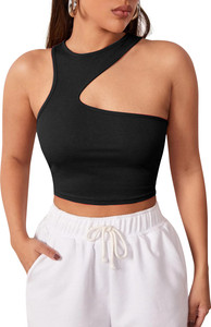 Classy Fashion Casual Self Design Women Black Top