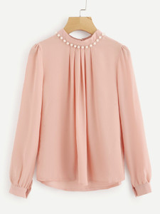 FabRange Casual Solid Women Pink Top