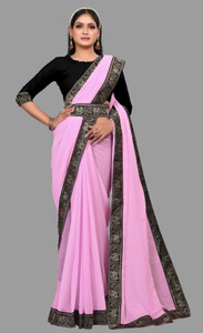 sadika Self Design, Solid/Plain Bollywood Georgette, Chiffon Saree