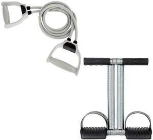 ADONYX Combo Toning Tube Tummy Trimmer-Ab Exercise Total Body Workout for Men and Women Fitness Accessory Kit Kit