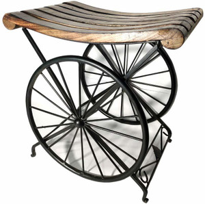 THE WOOD MART WOOD MART IRON STOOL Living & Bedroom Stool