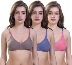 SKY BEAUTY Cotton Fabric Women T-Shirt Non Padded Bra