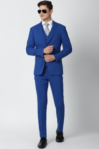 PETER ENGLAND Single Breasted - 2 button Solid Men Suit