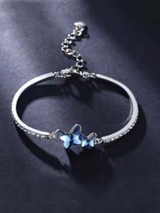 Kairangi Alloy Crystal Rhodium Bracelet