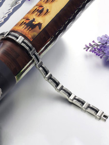YELLOW CHIMES Stainless Steel Rhodium Bracelet