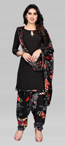 MUKTIDATA Crepe Floral Print, Printed Salwar Suit Material