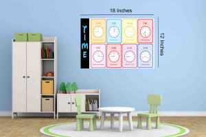 Educational Sticker Poster|Time Learning Sticker Poster For Kids ...
