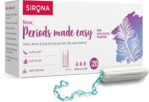 SIRONA FDA Approved Non Applicator Tampons for Regular Flow Tampons Tampons