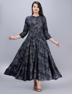 YBM Women Printed Anarkali Kurta