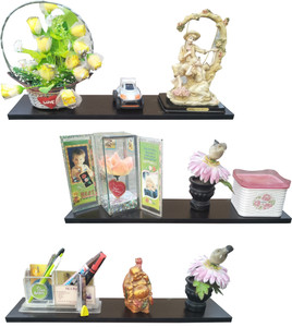 SOKHI FURNISHING Wooden Wall Shelf straight wall shelf Wooden Wall Shelf